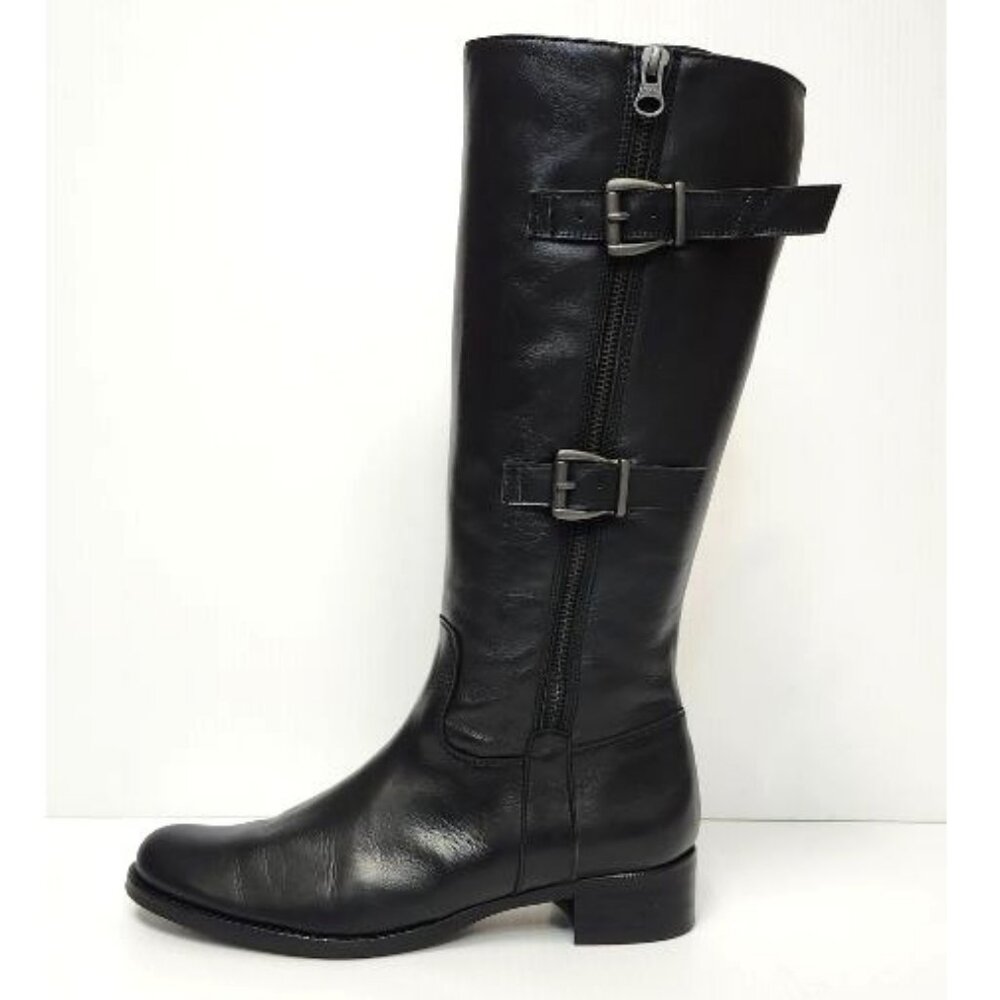 Paco Valiente Women's Black Boot W/Buckles and Zipper Size 8